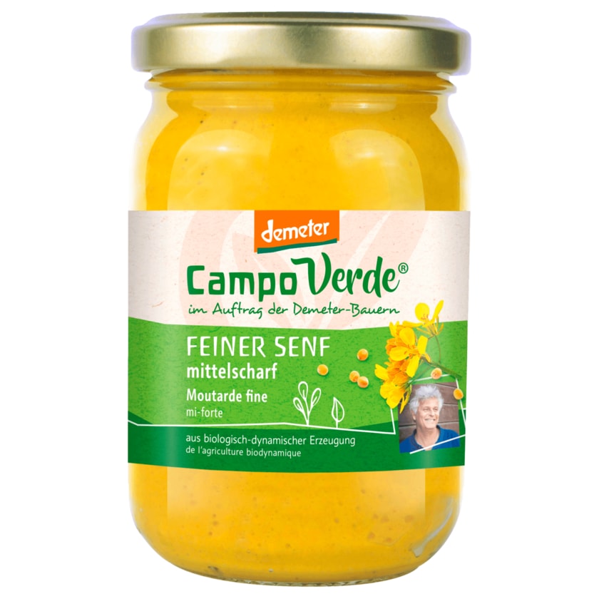 Campo Verde Demeter Bio feiner Senf mittelscharf 200g